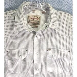 Rafter C Cowboy Pro Flex 45 Performance Shirt Snake Eye Pearl Snap Size XL Rodeo